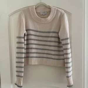La Ligne Mini Marin Sz M ivory and gray stripe